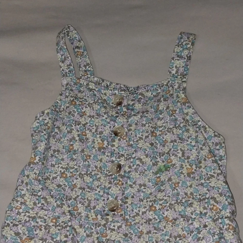 OshKosh B'gosh Blue and Yellow Floral Jumpsuit 4
